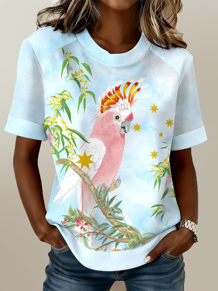 Women's Australian Cockatoo Print T-Shirt