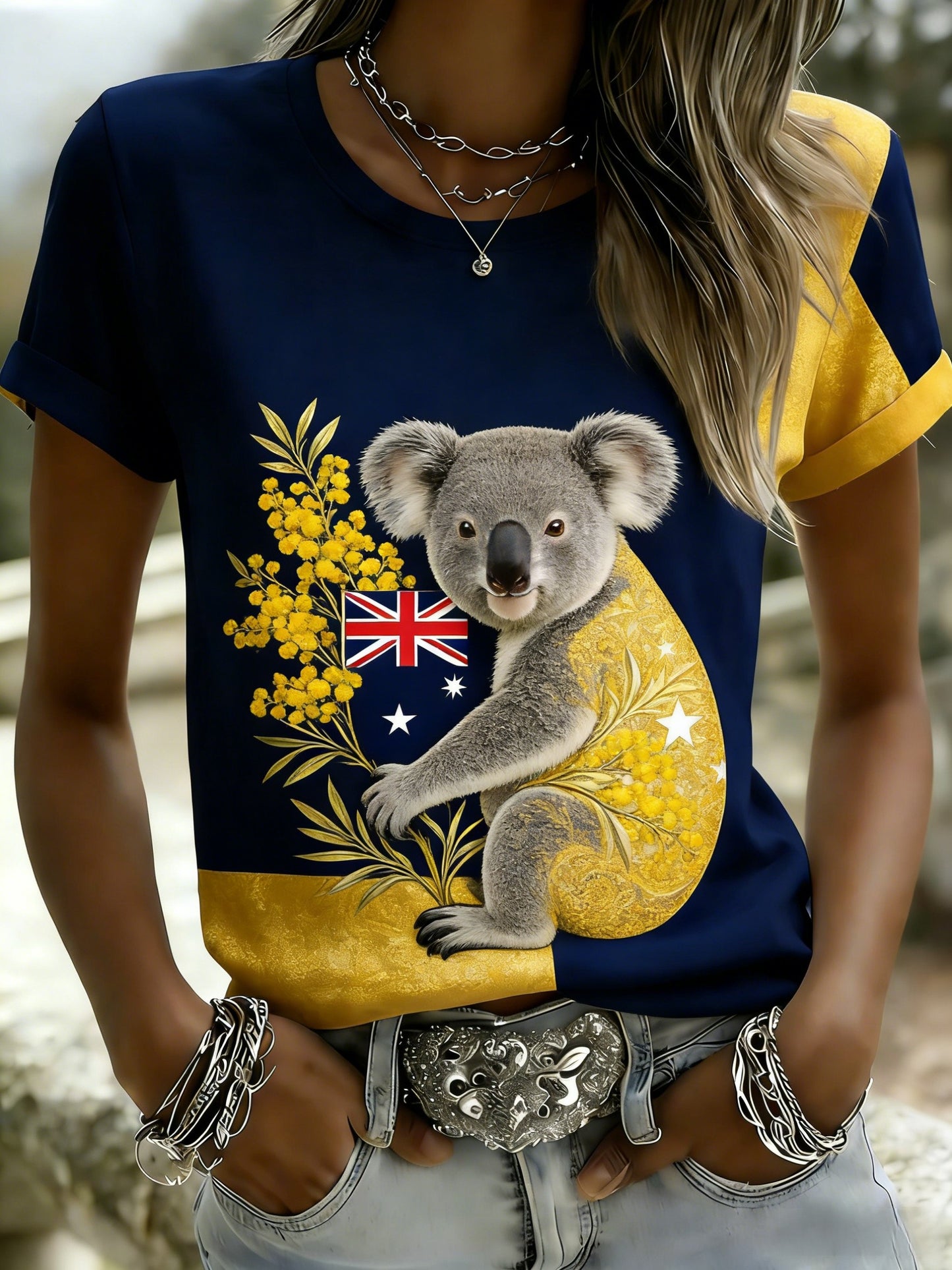Women's Vintage Australian Holiday Casual Short-Sleeve T-Shirt