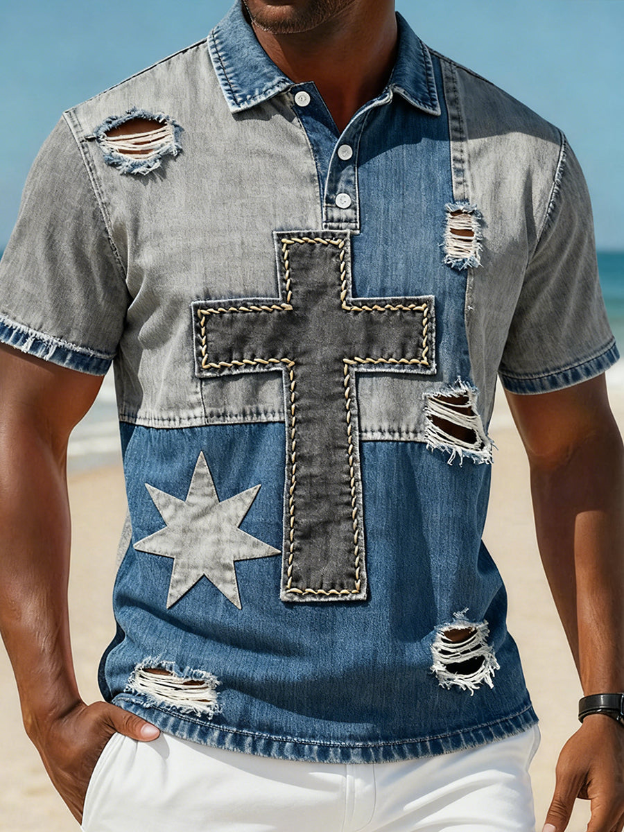Men's Vintage Australian Holiday Smart Casual Polo Shirt