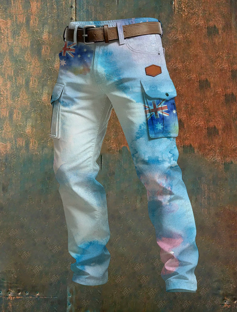 Men's Australian Style Printed Trousers