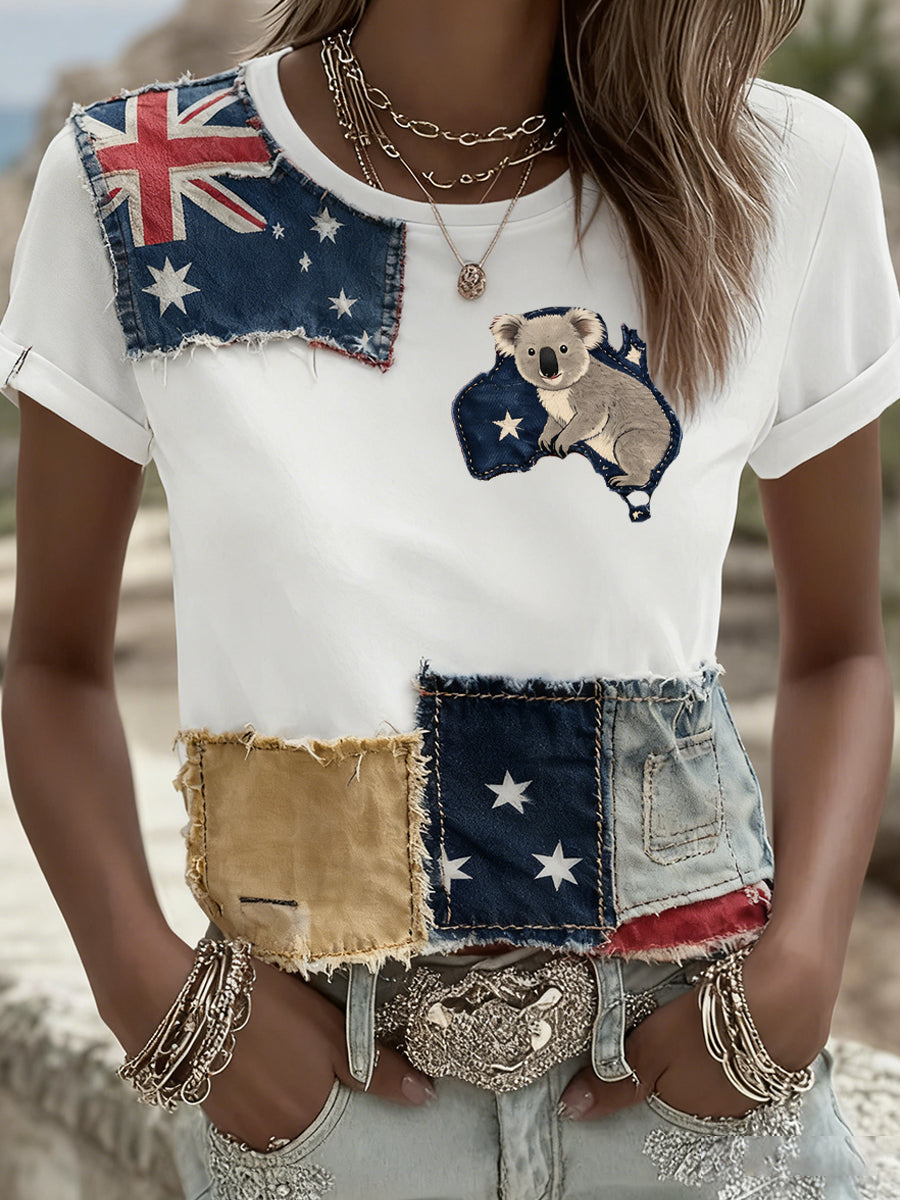 Women's Vintage Australian Holiday Casual Comfortable T-shirt