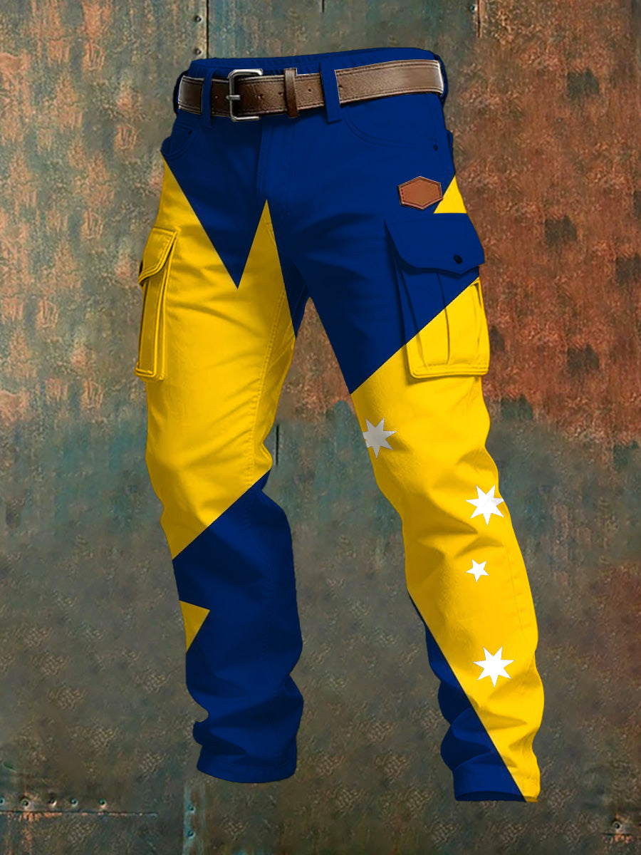 Men's Australian Art Print Casual Trousers