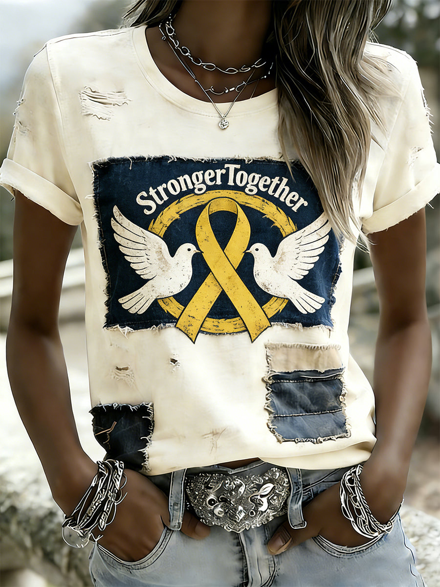 Women's Australian Peace Dove "We Are Together" Casual T-shirt