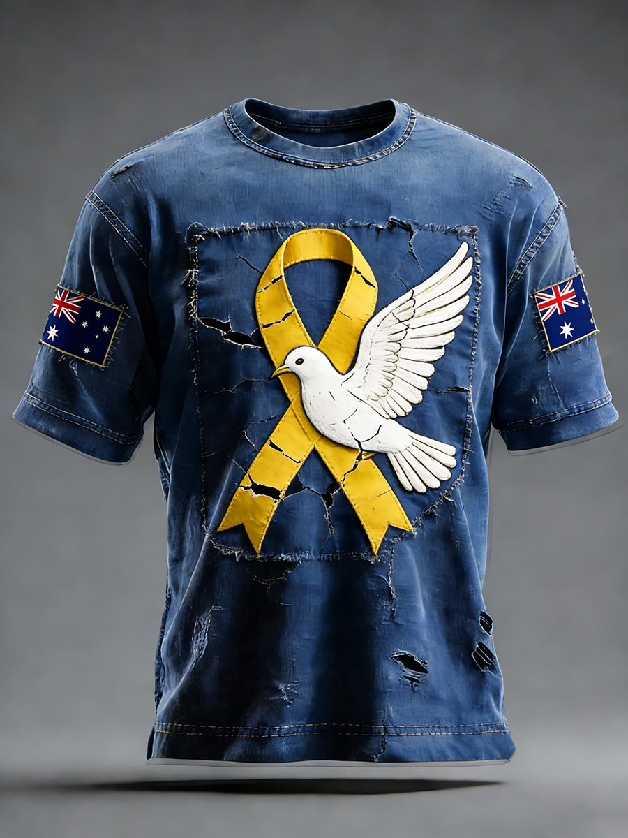Vintage Australian Peace Dove "We Are Together" Casual T-shirt