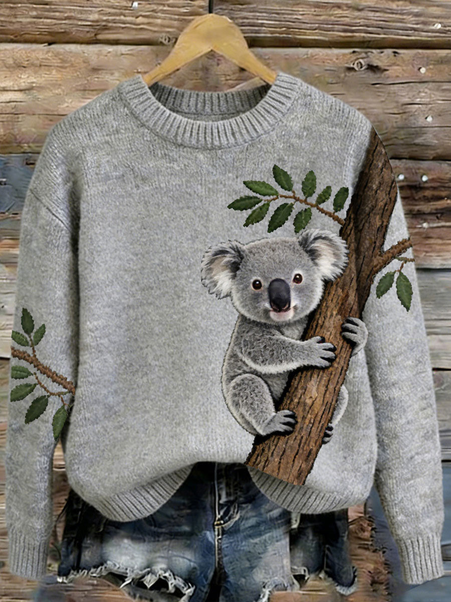Women's Koala Print Casual Sweatshirt