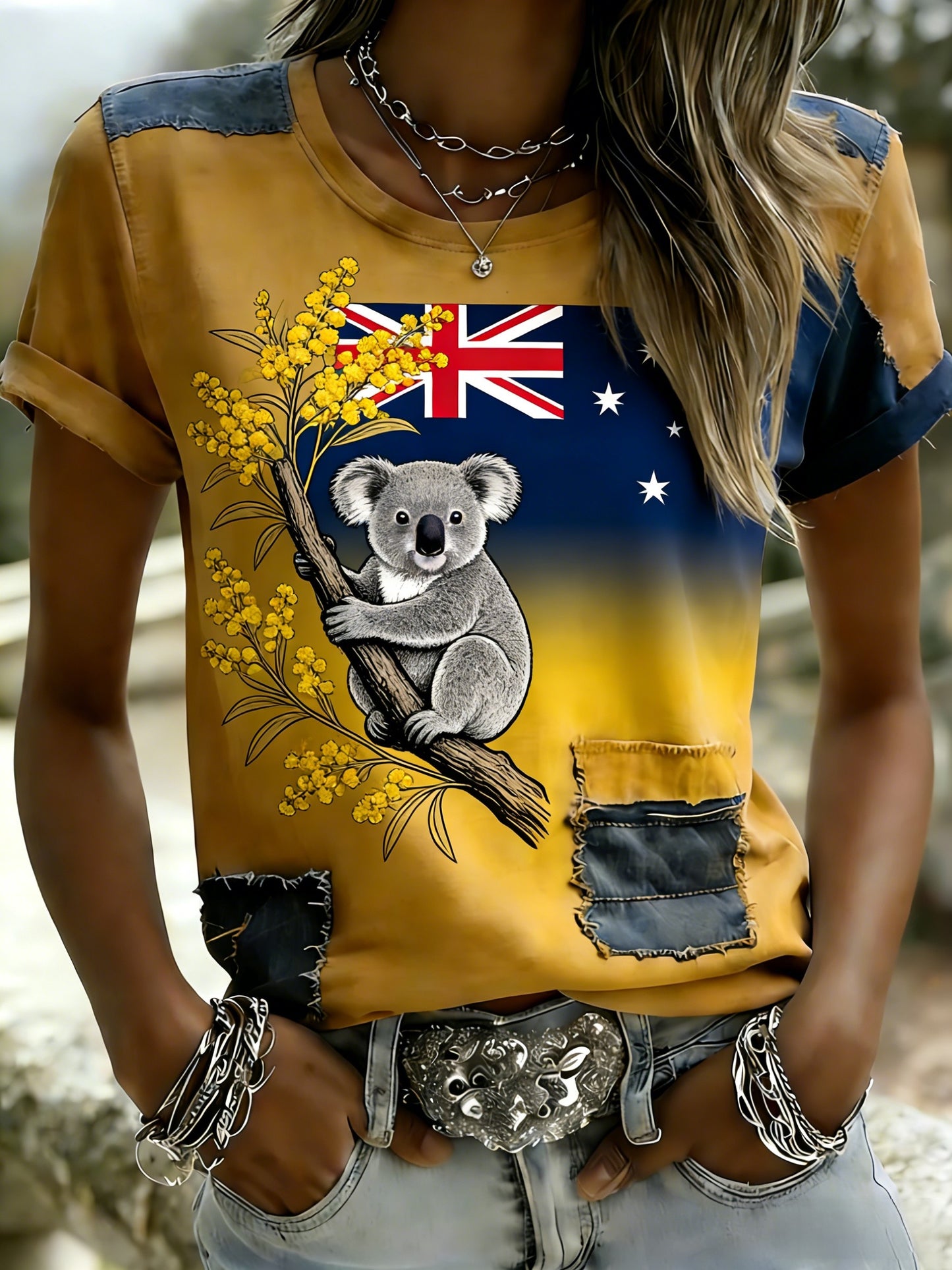 Women's Vintage Australian Holiday Casual Comfortable Short Sleeve T-Shirt
