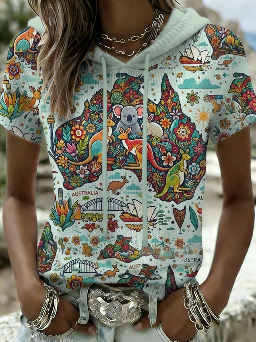 Women's Vintage Australian Holiday Casual Comfortable Short Sleeve T-Shirt