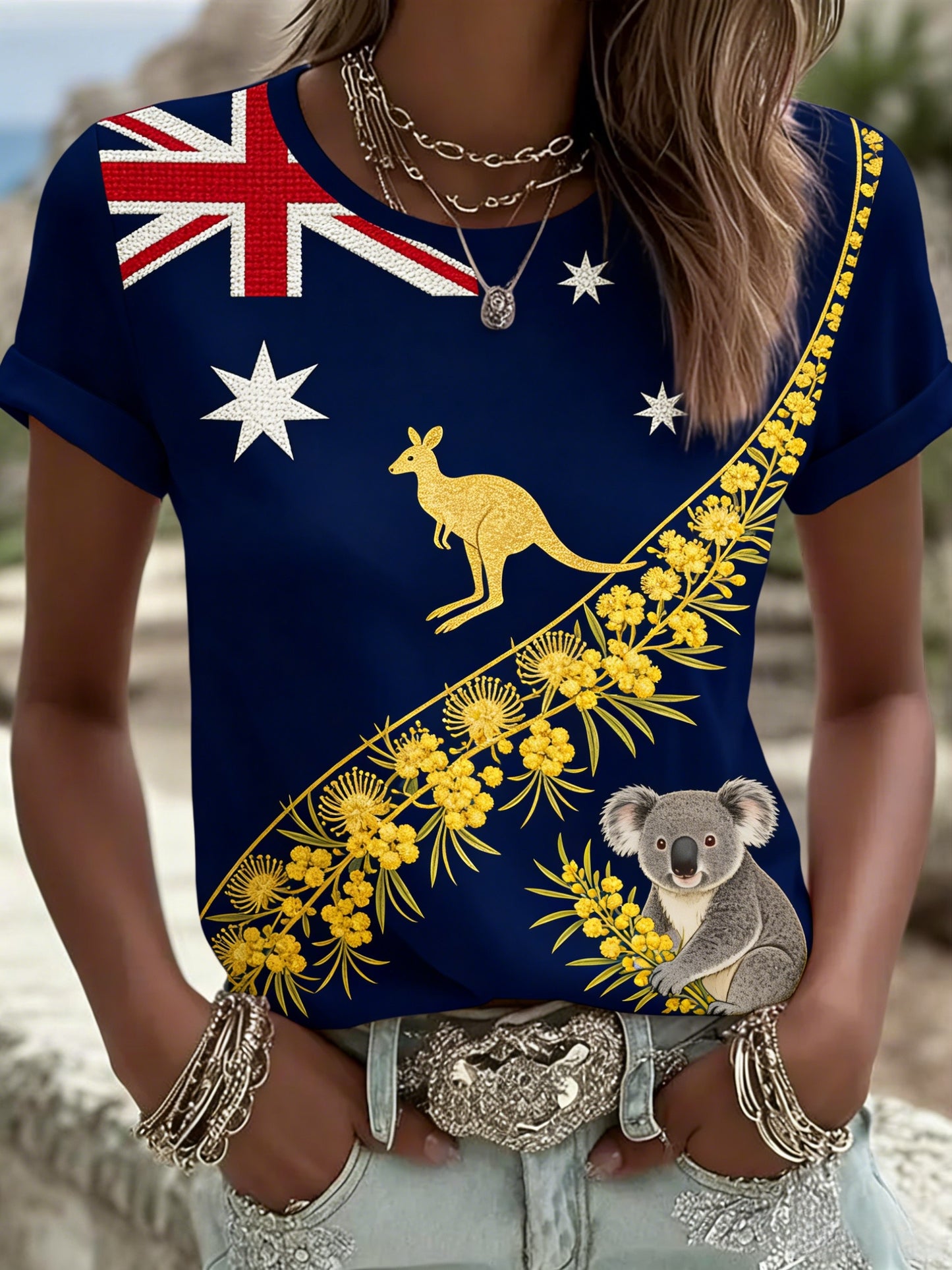 Women's Vintage Australian Holiday Casual Comfortable Short Sleeve T-Shirt
