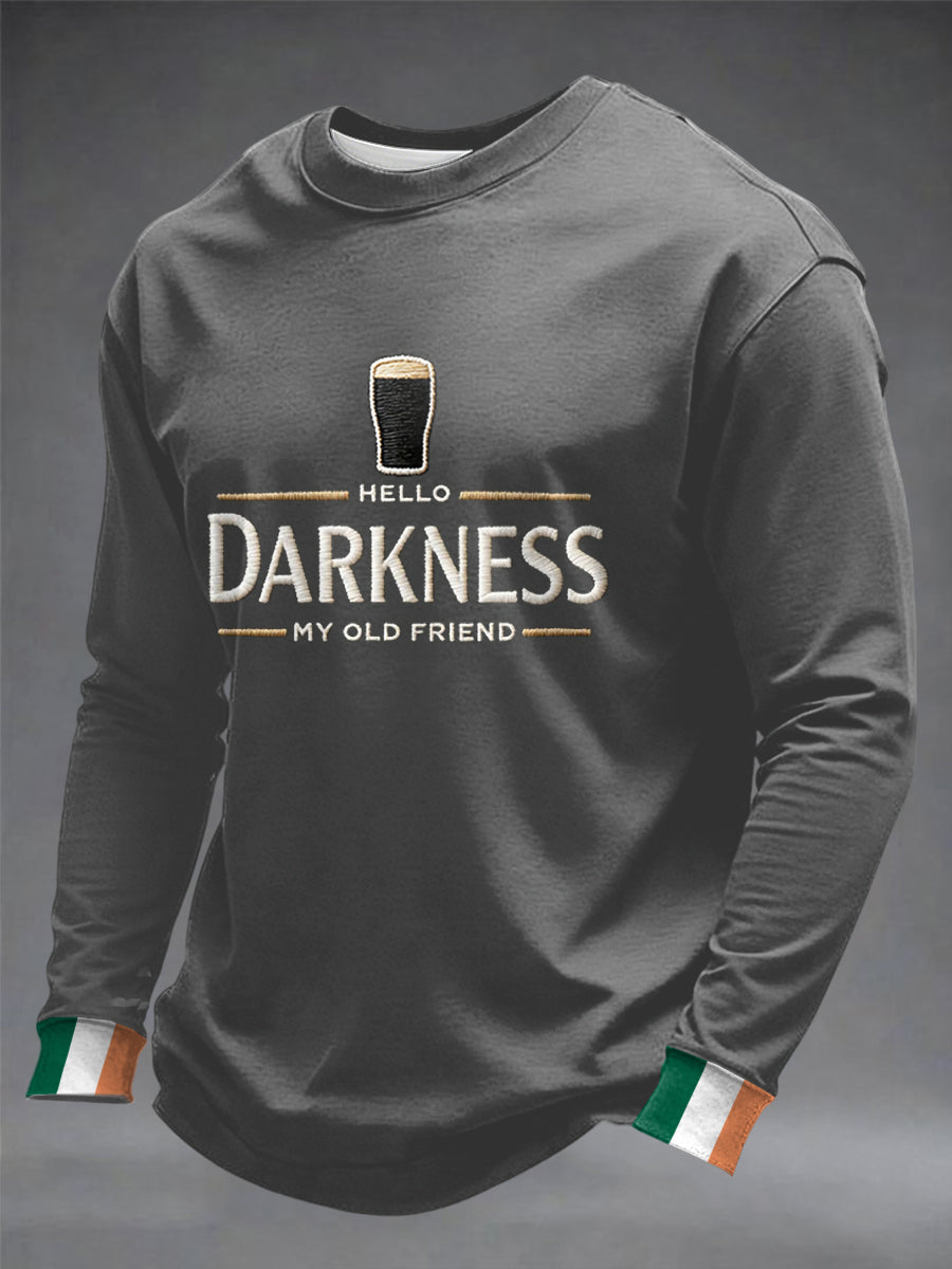 Men's Hello Darkness My Old Friend Crew Neck Sweatshirt