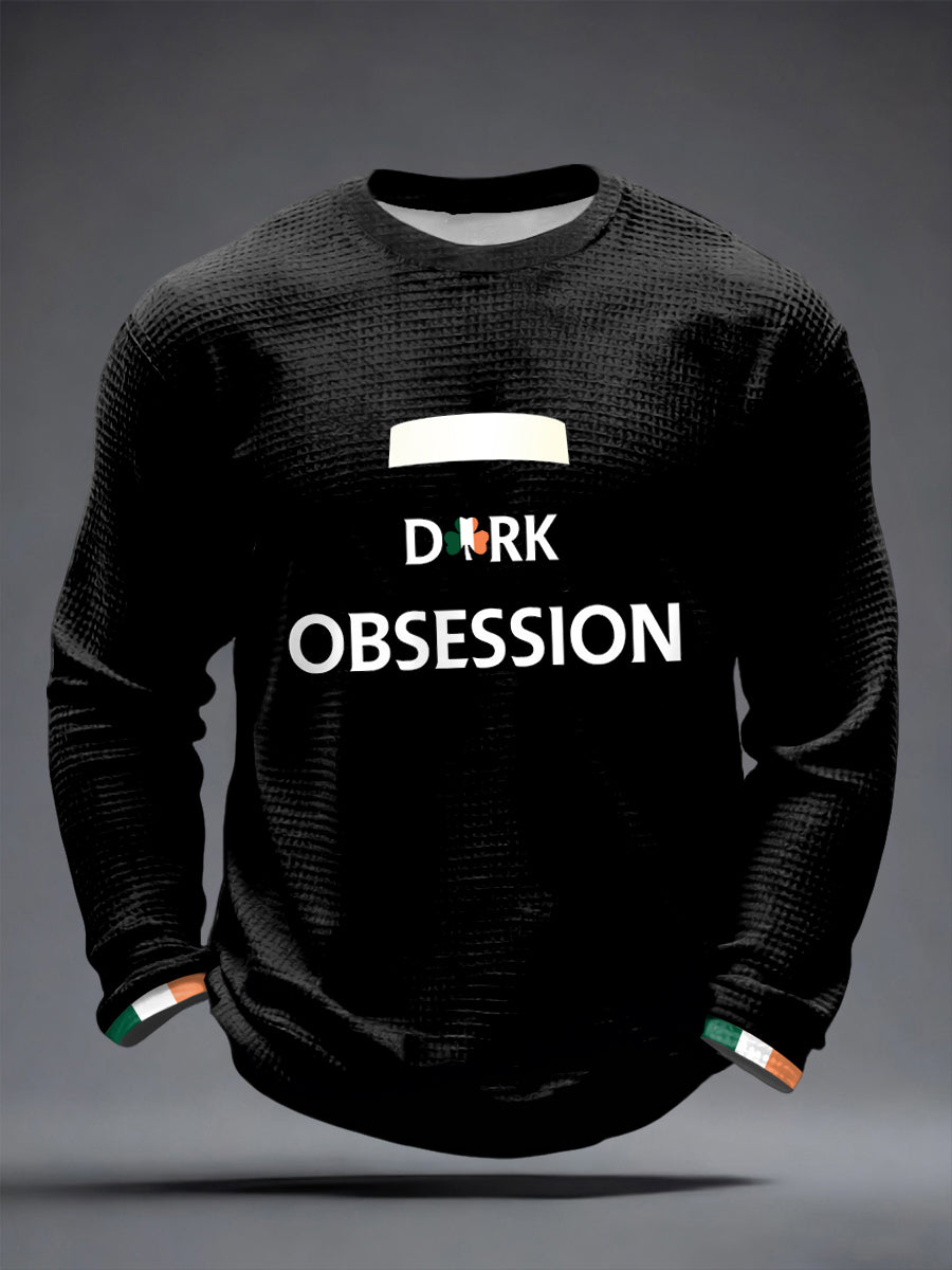 Men's Irish Dark Beer Lover Waffle Long Sleeve T-Shirt