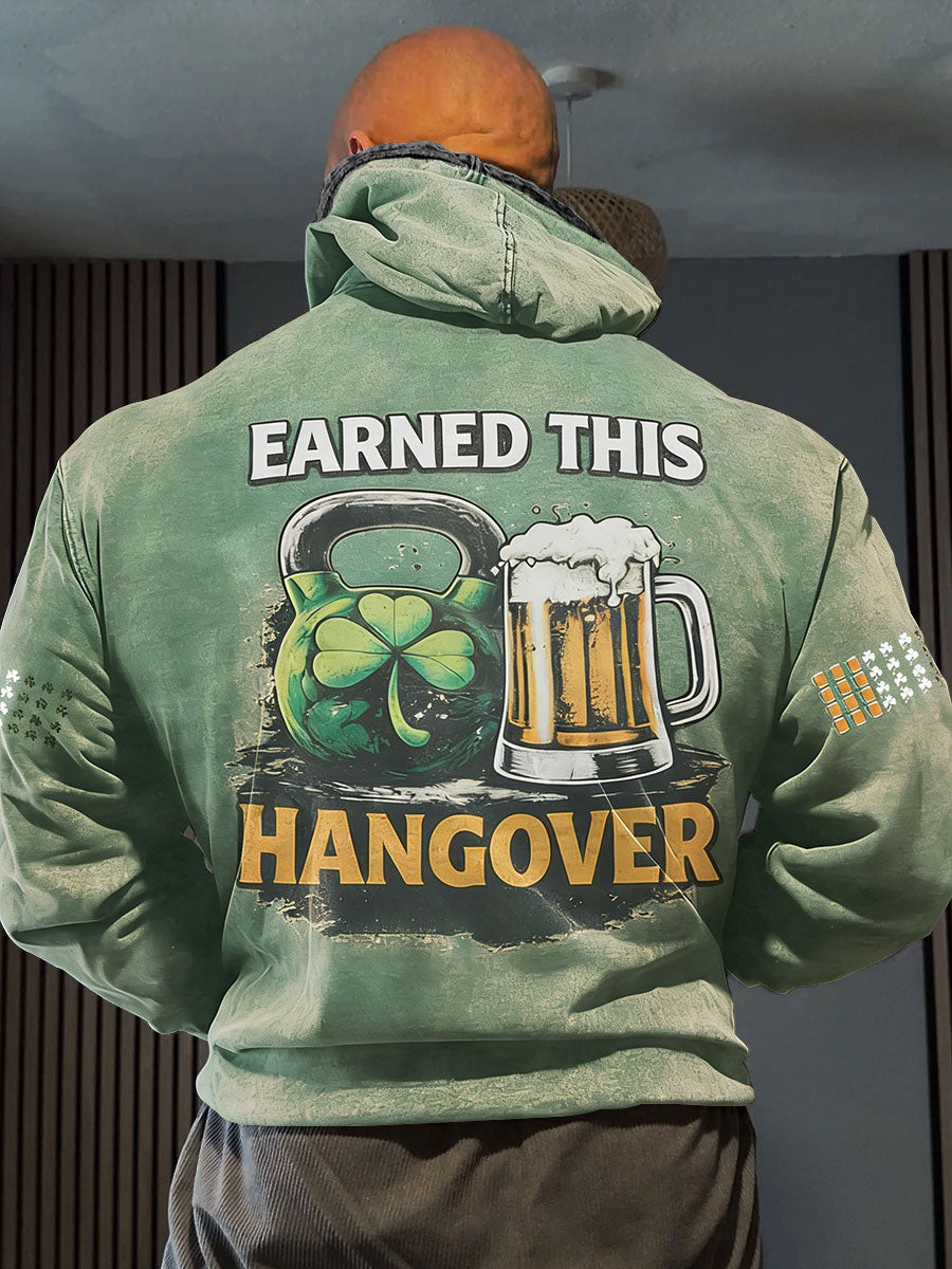 Men's Funny St.patrick's Day Fitness Lover Printed Hoodie