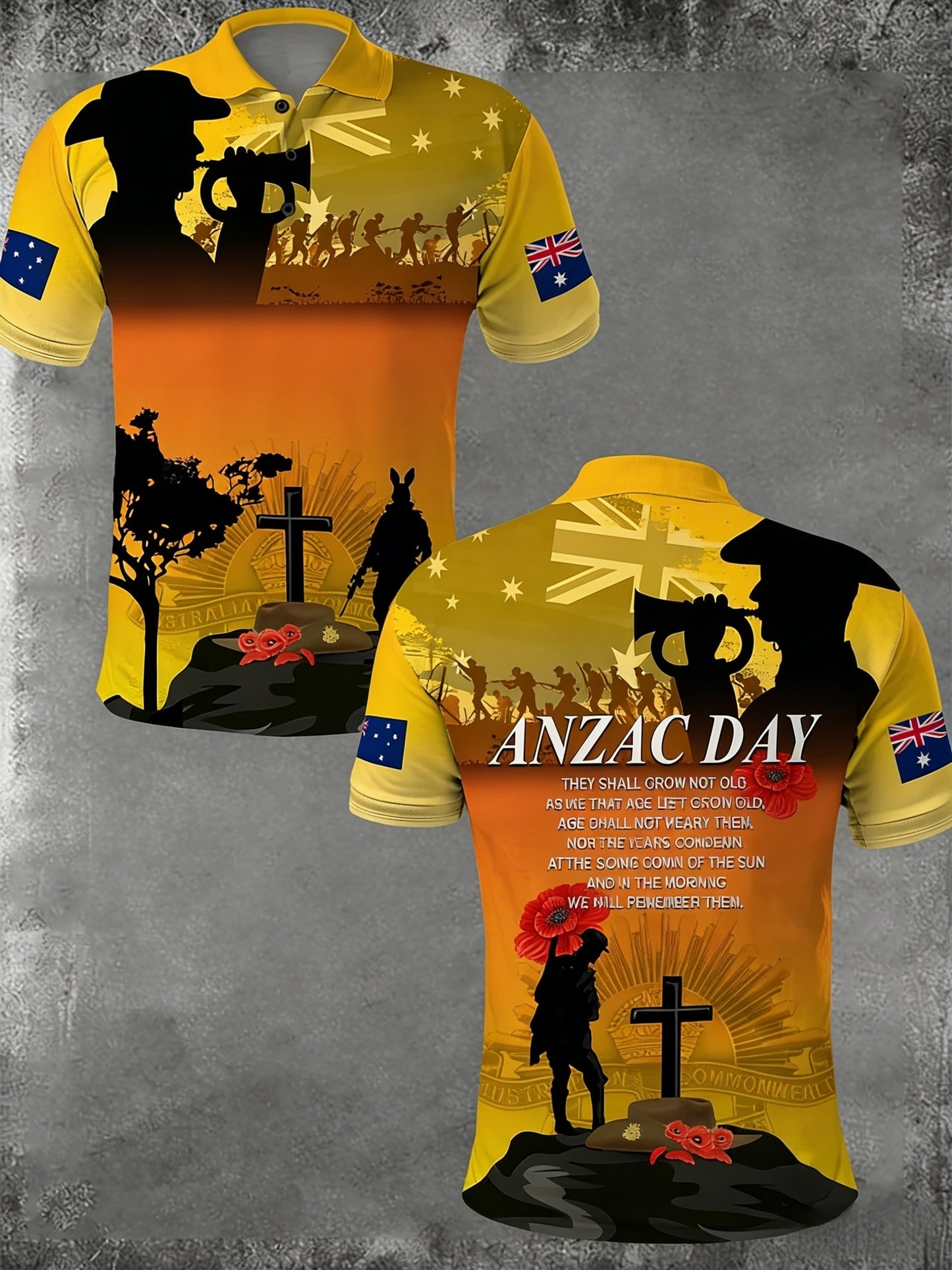 Men's Australia Anzac Day Lest We Forget Short Sleeve Top