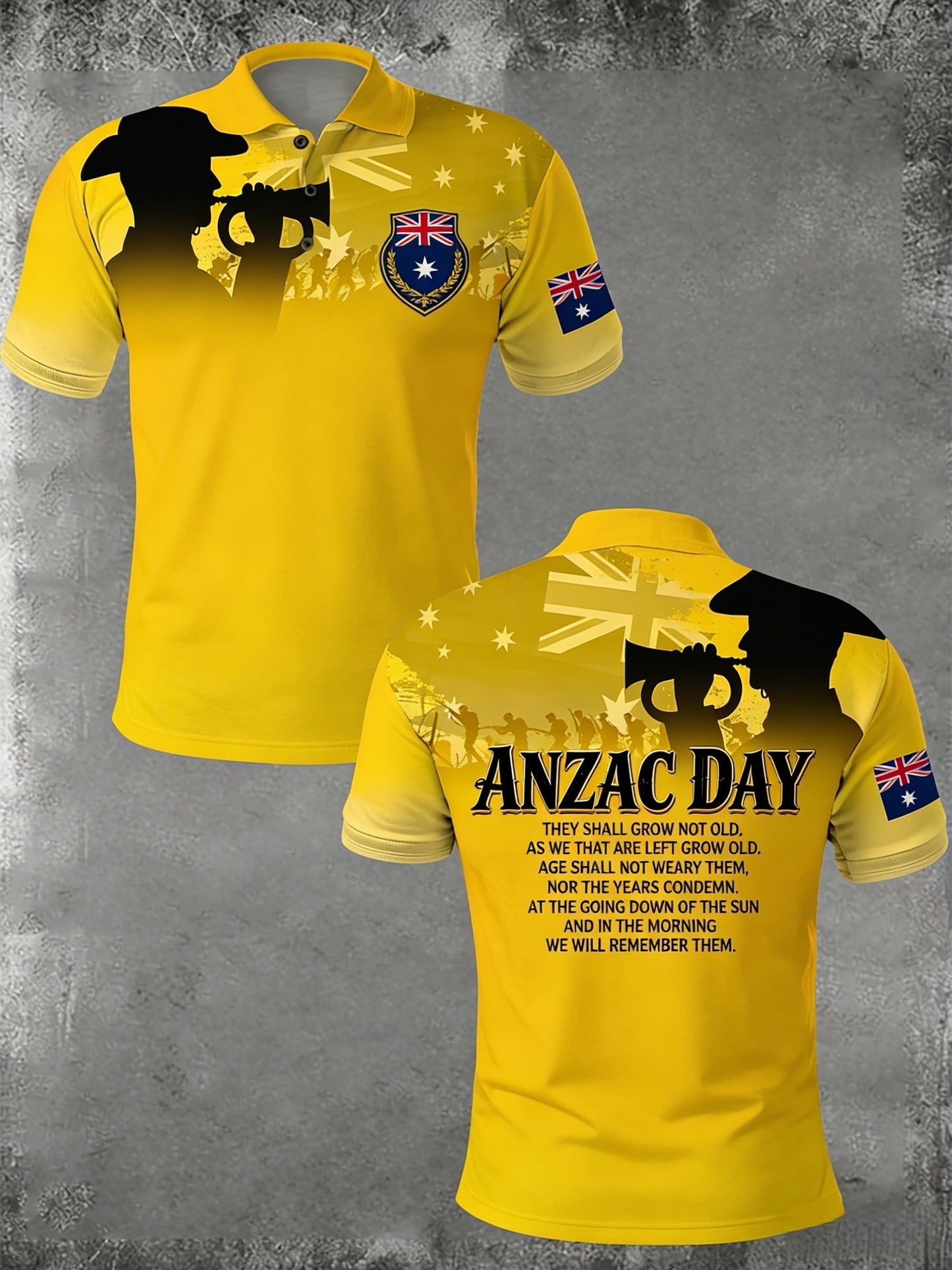Men's Australia Anzac Day Lest We Forget Short Sleeve Top