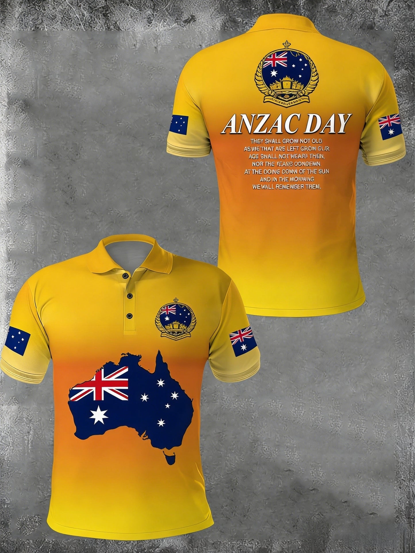 Men's Australia Anzac Day Lest We Forget Short Sleeve Top