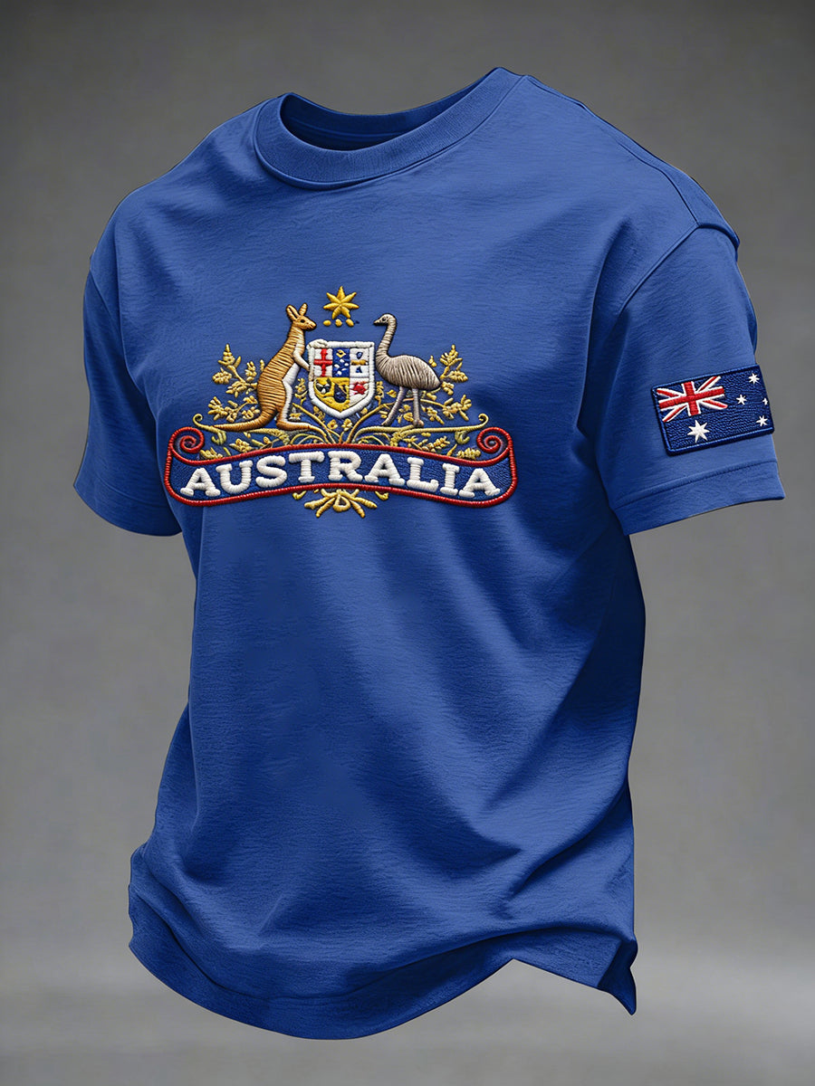 Men's Australian Flag Art Print Short Sleeve T-shirt