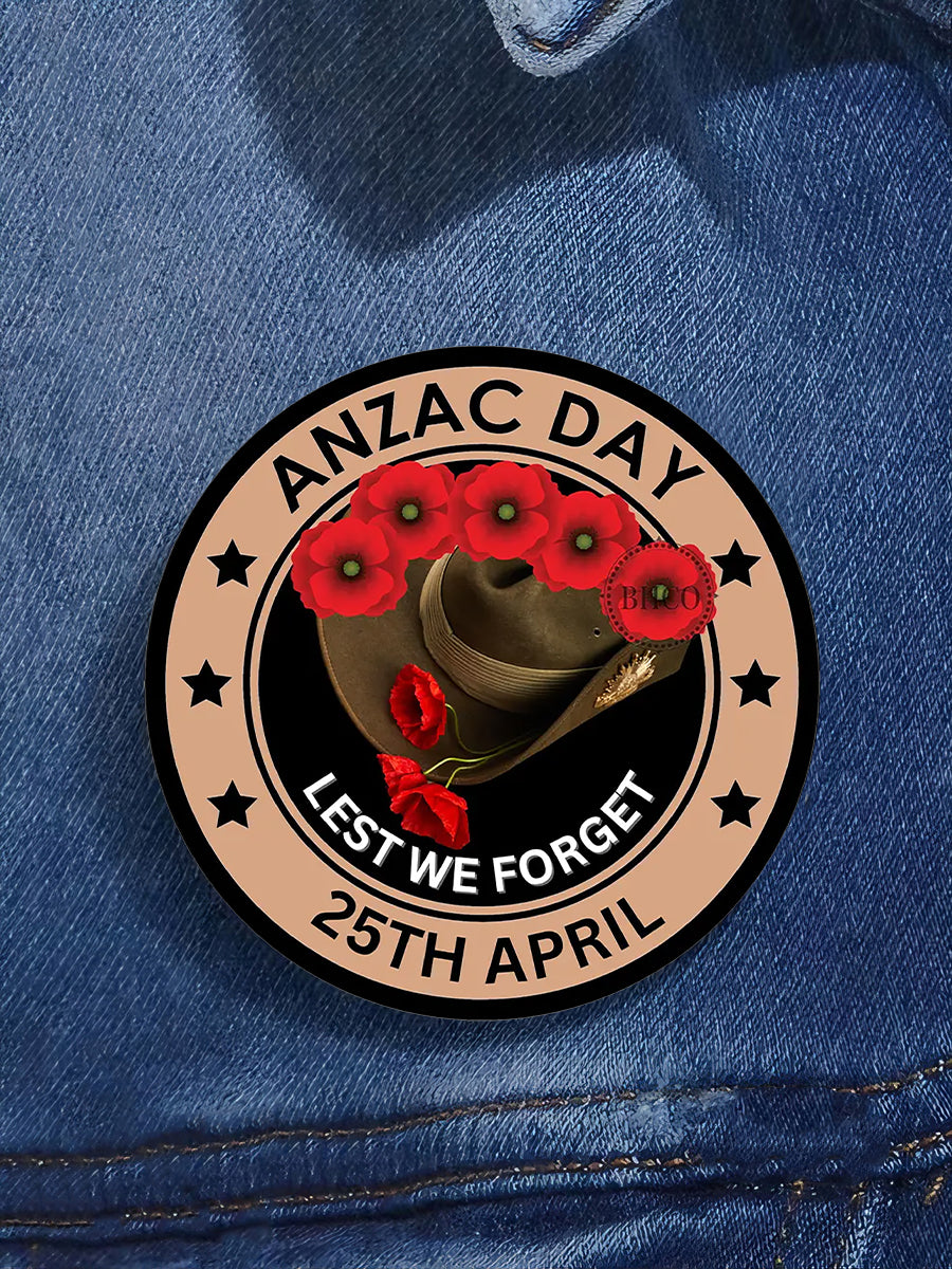 Australia Anzac Day Lest We Forget Pin Buttons
