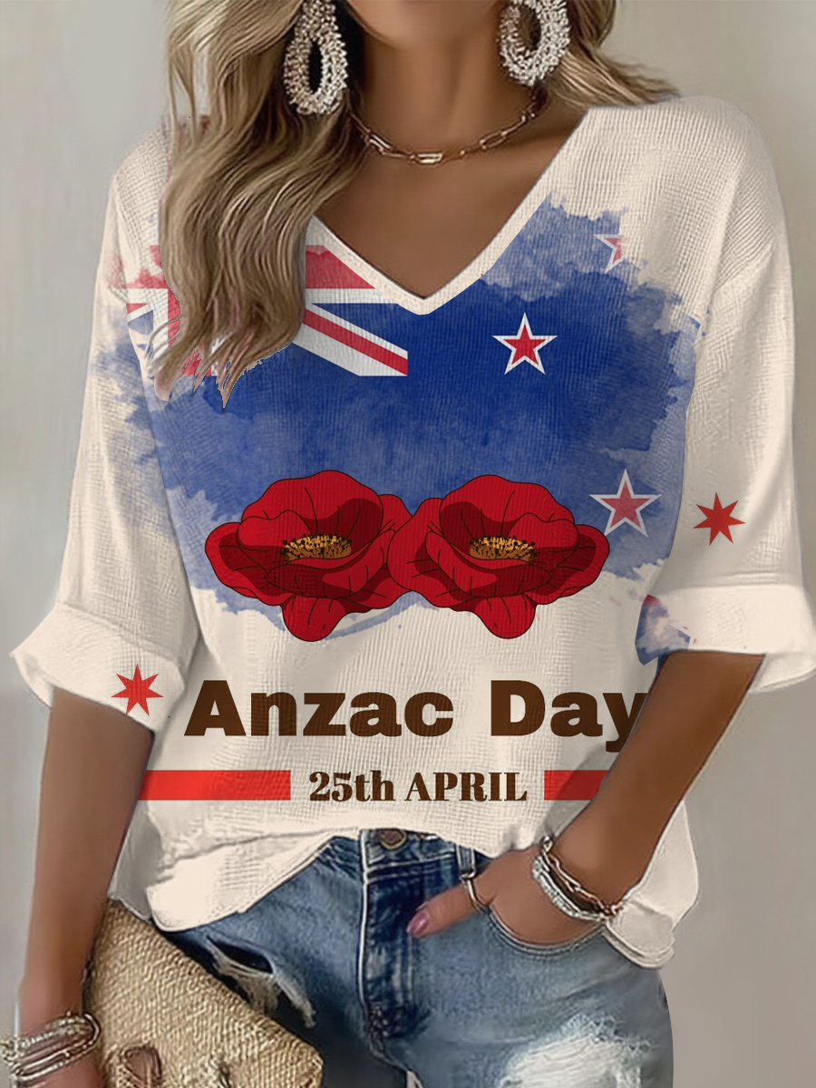Women's ANZAC Day Waffle T-shirt
