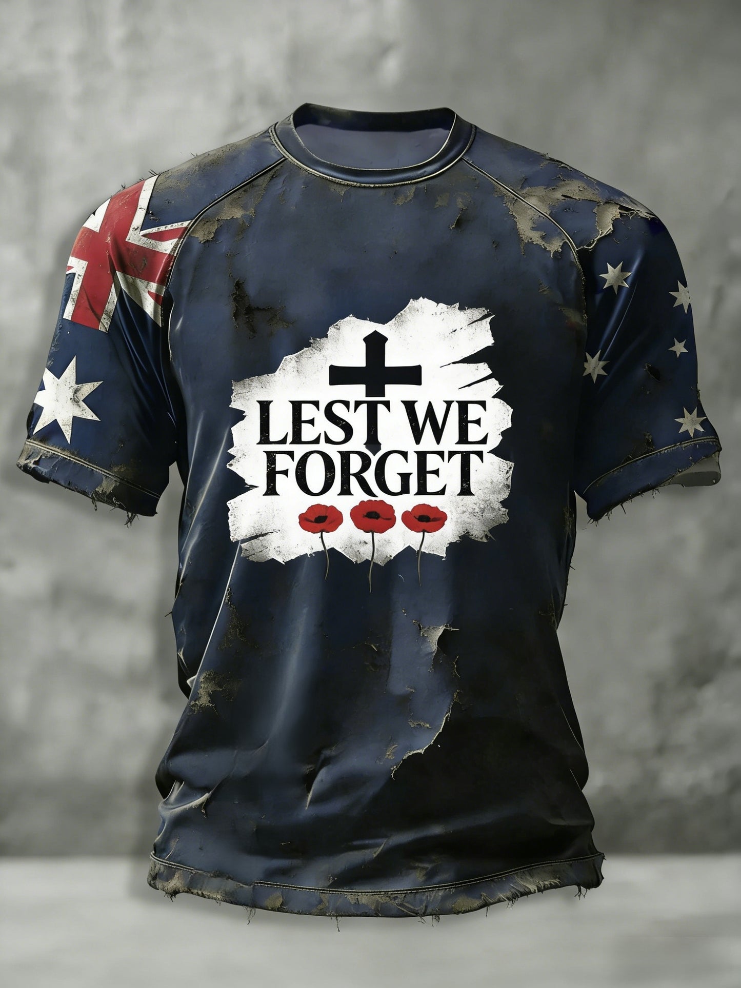 Men's Australia Anzac Day Lest We Forget Short Sleeve Top