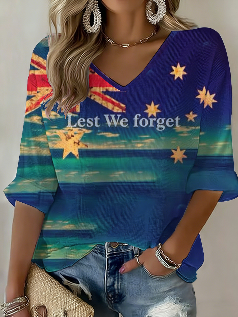 Women's ANZAC Day Waffle T-shirt