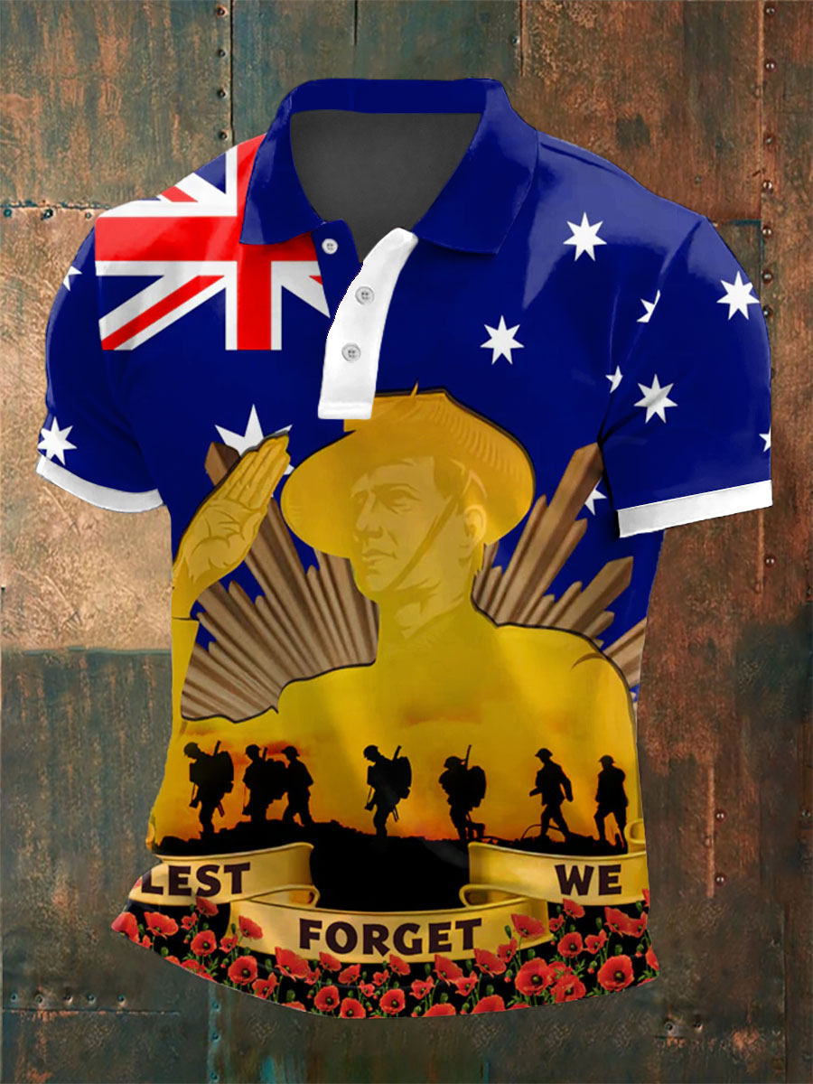 Men's ANZAC Day polo shirt
