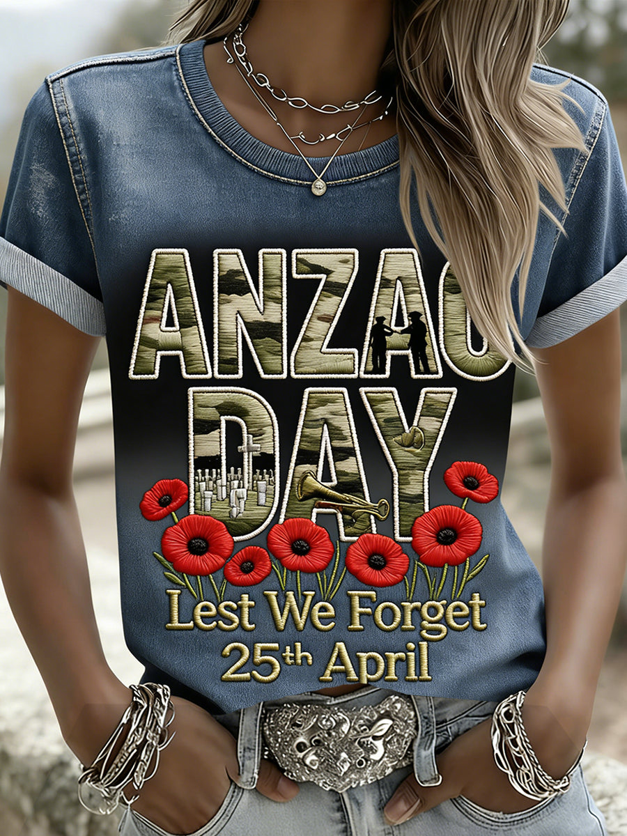 Women's Australian ANZAC Day Commemorative T-shirt