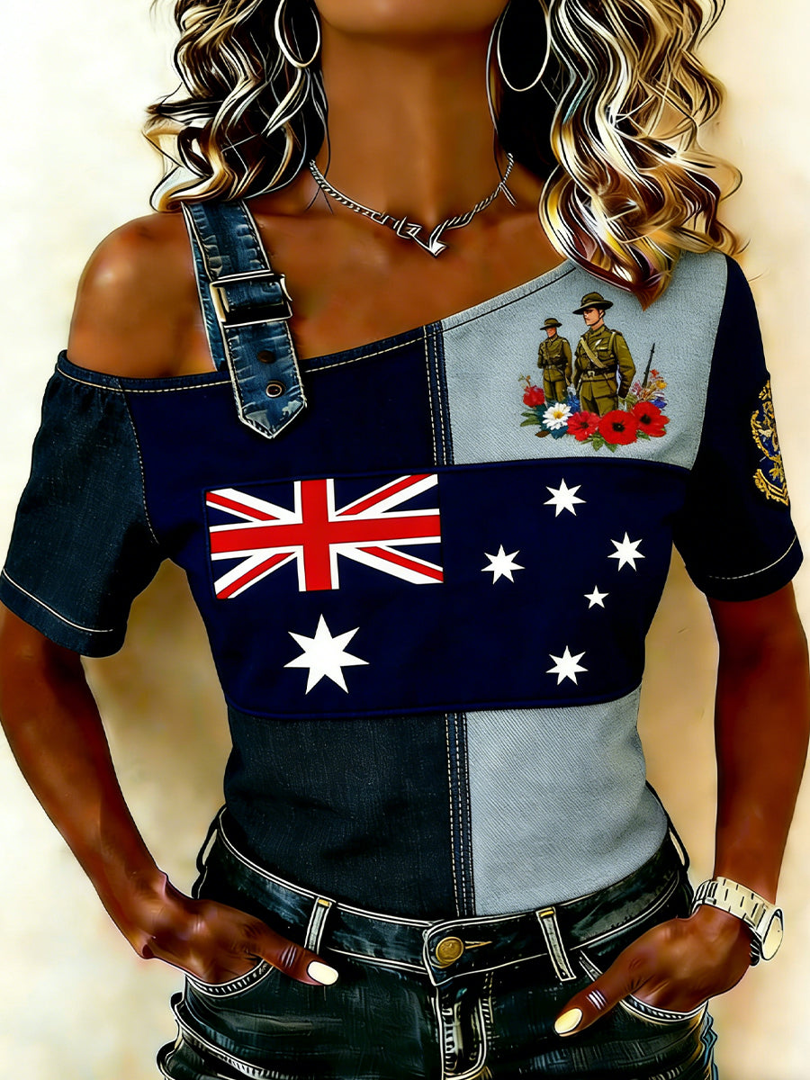 Women's Australian ANZAC Day Commemorative Top