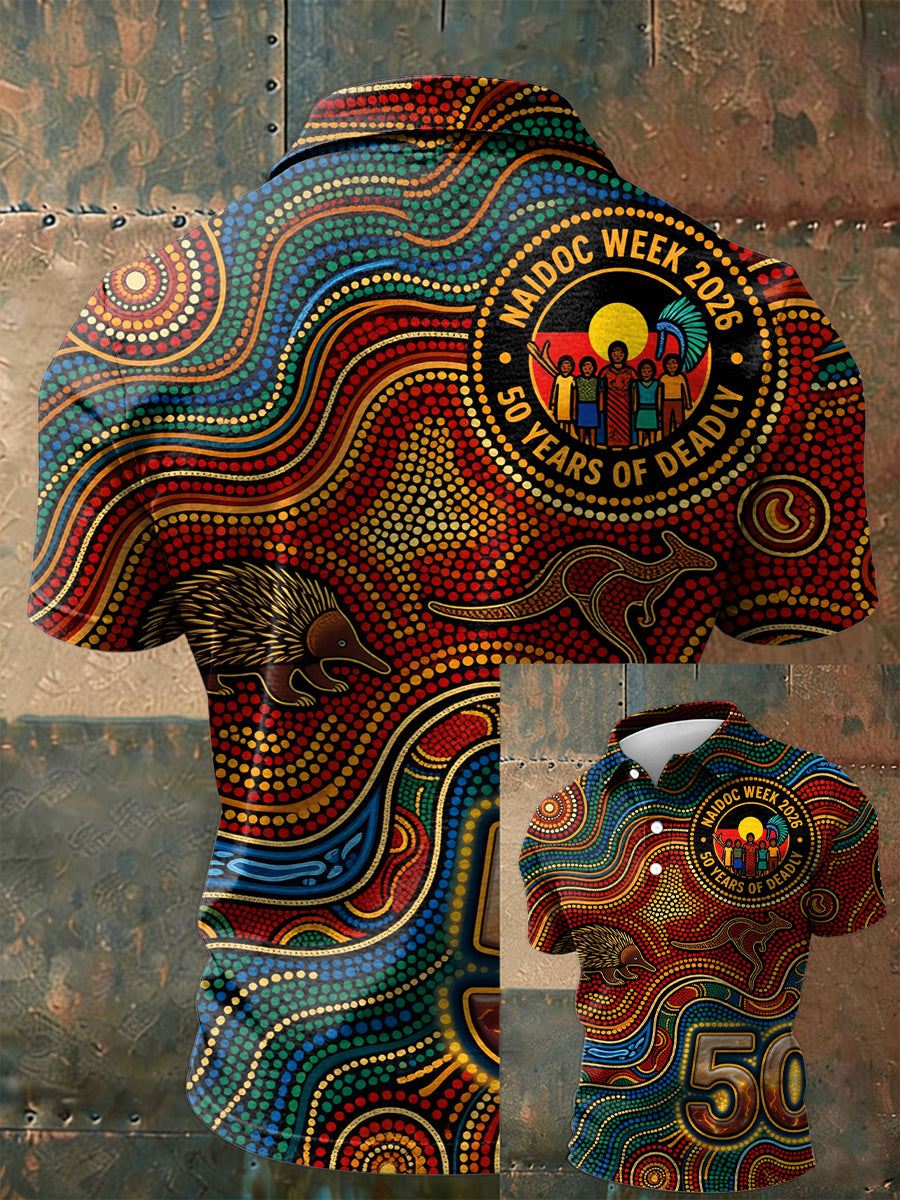 Men's AU Aboriginal Culture Printed Casual Tops