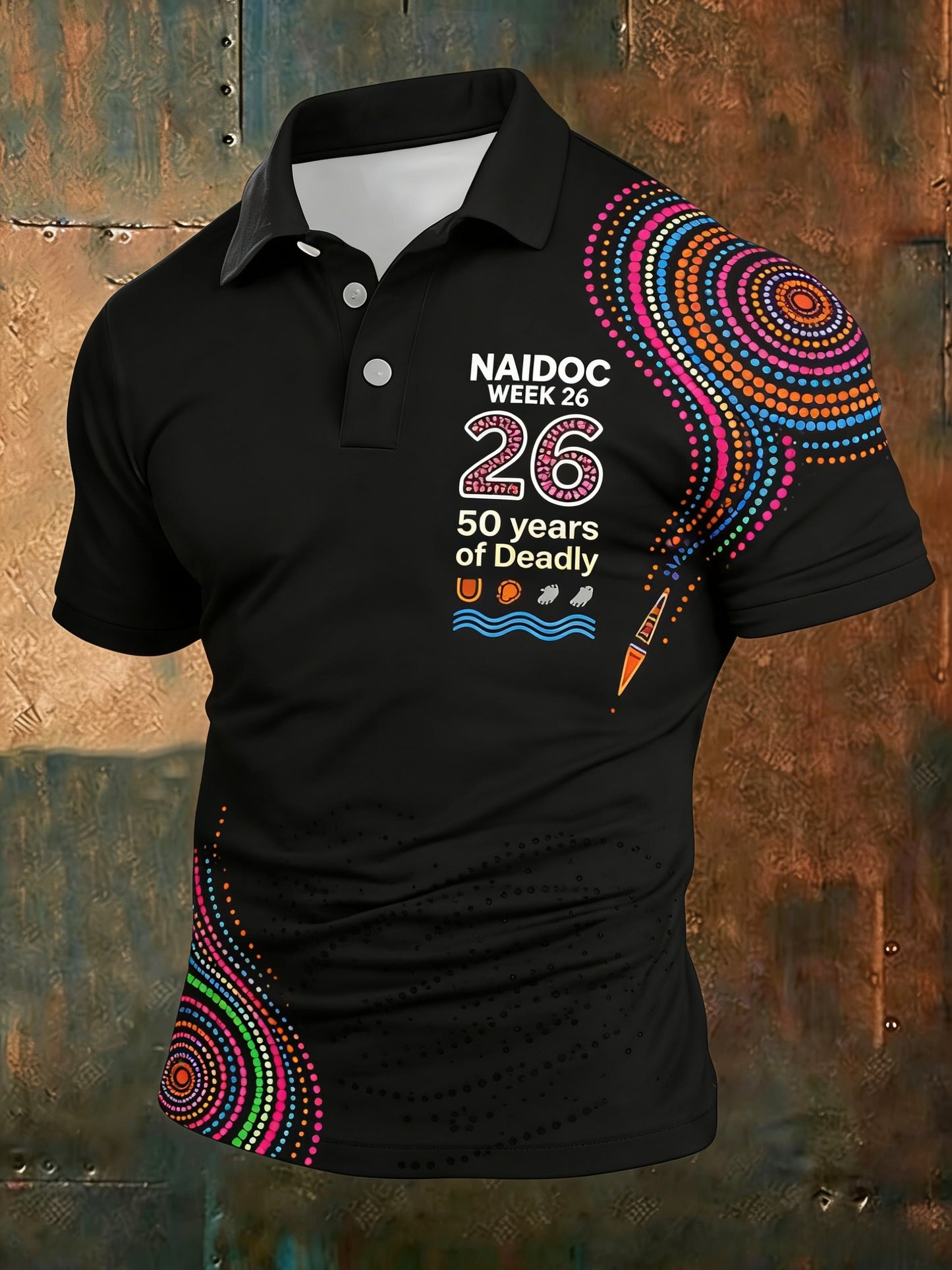 Men's AU Aboriginal Culture Art NAIDOC Week Printed Casual Tops