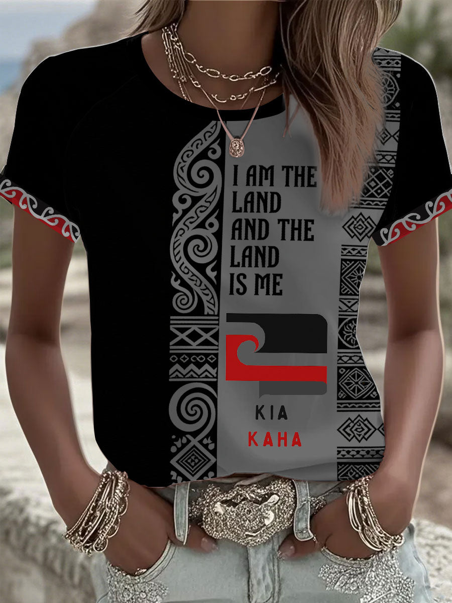 Women's Maori Art NZ Printed short-sleeved T-shirt