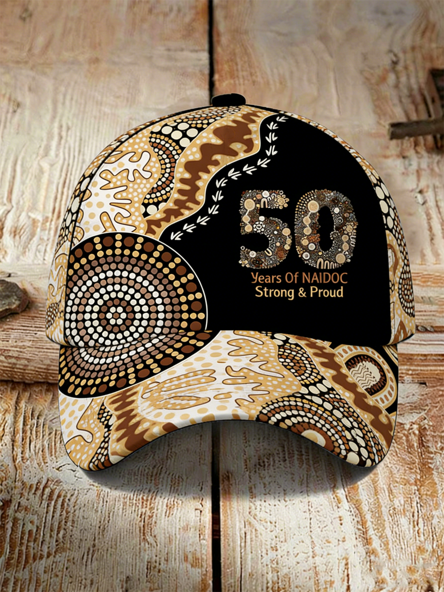Unisex AU 50 Years of Deadly NAIDOC Week Aboriginal Culture Printed Hat