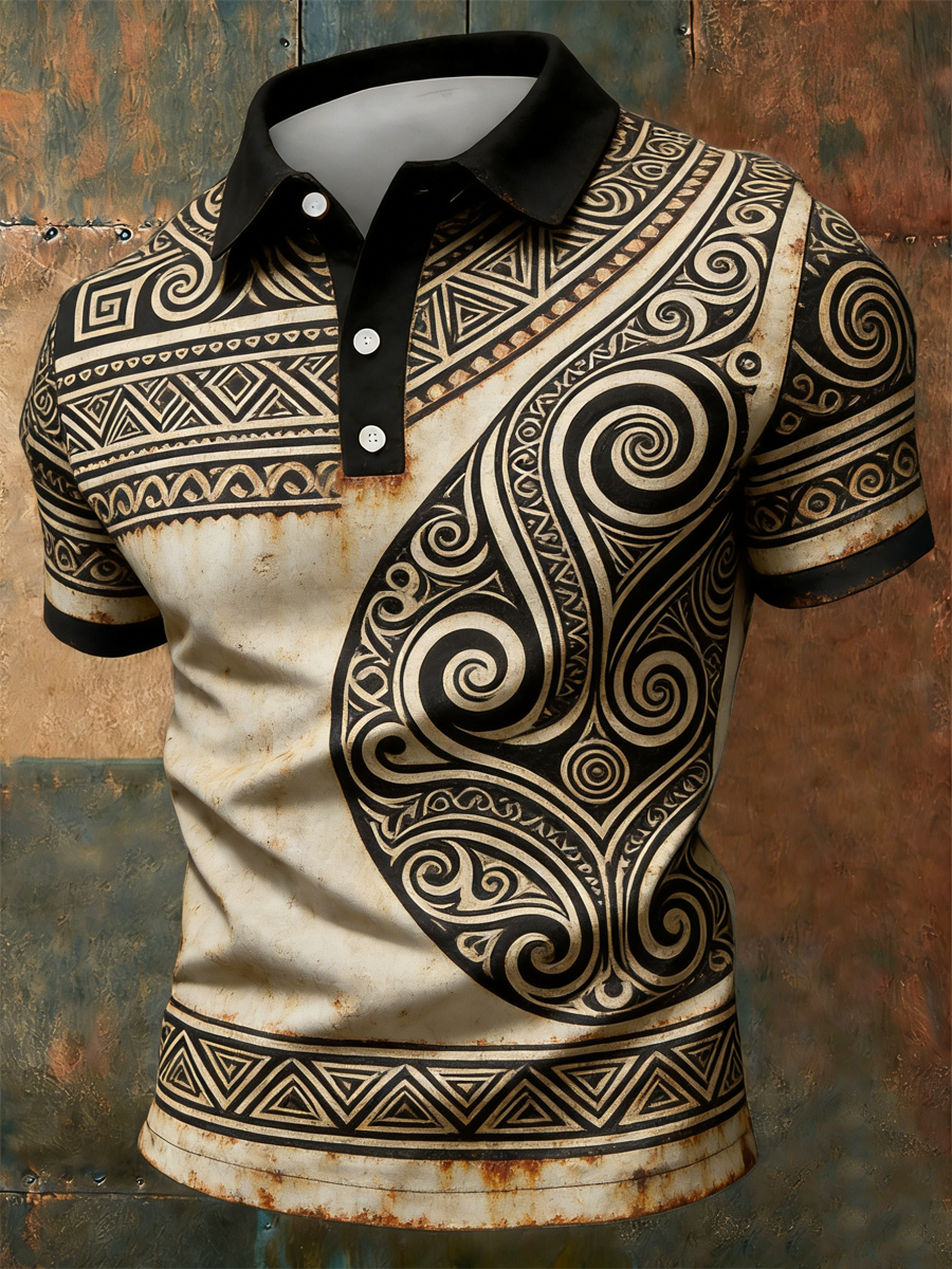 Men's Maori Art NZ Printed polo shirt