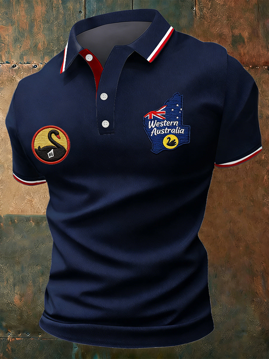 Men's Western Australia Day Printed Short Sleeve Top