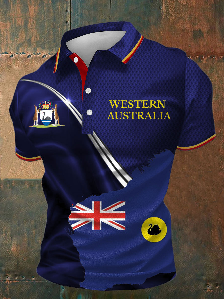 Men's Western Australia Day Pride Printed Casual Tops