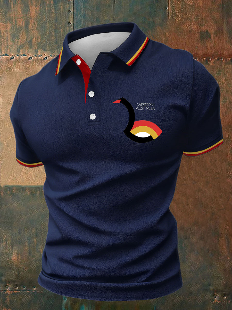 Men's Western Australia Day Pride Printed Casual Tops