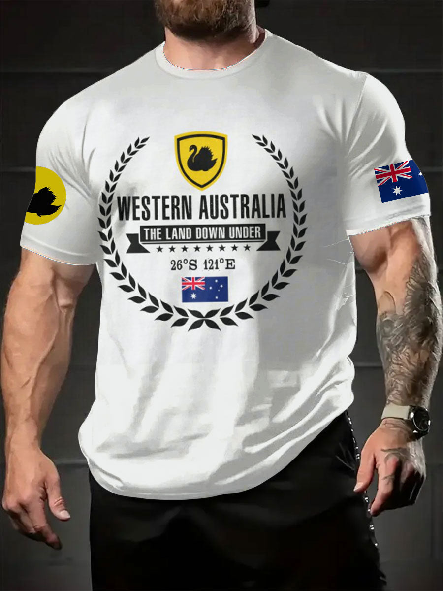 Men's Western Australia Day Pride Printed T-shirt