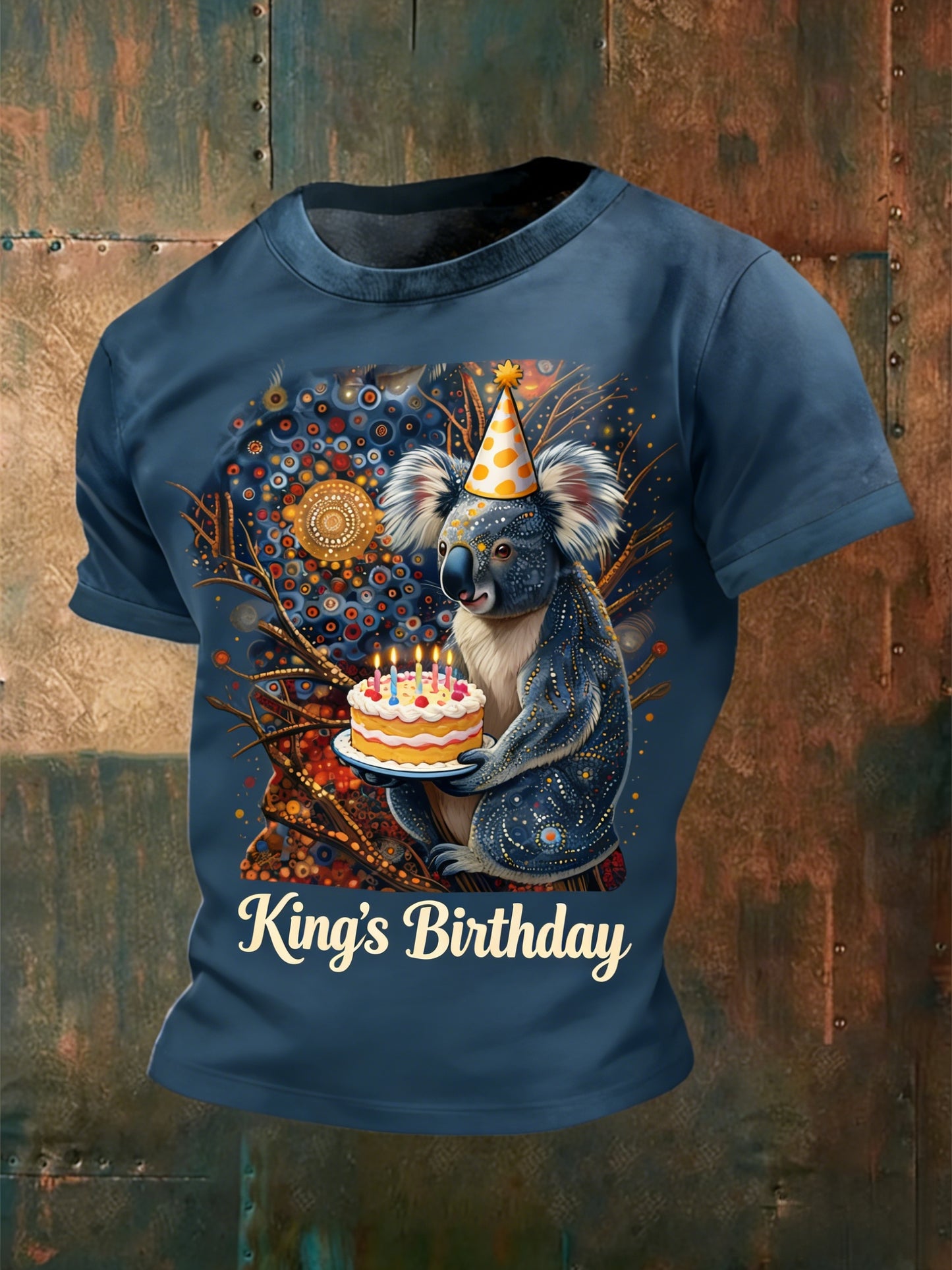 Men's Vintage Australian King's Birthday Casual Comfortable Short Sleeve T-Shirt