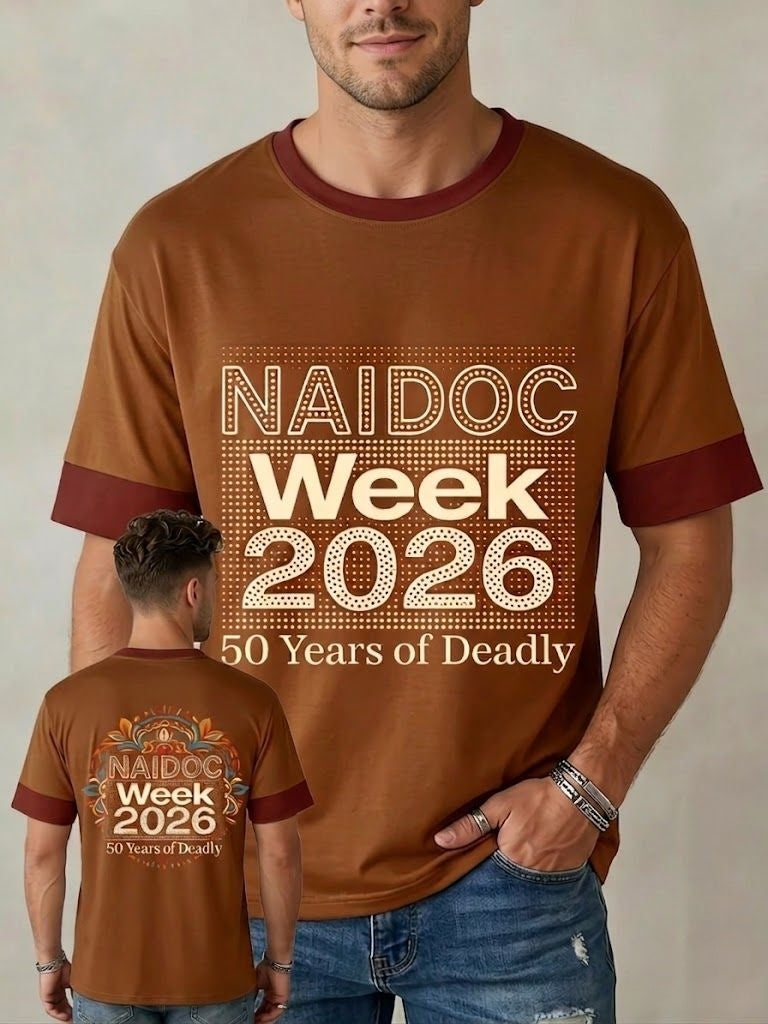 Men's AU Aboriginal Culture Art NAIDOC Week Printed Casual Short-Sleeve T-Shirts