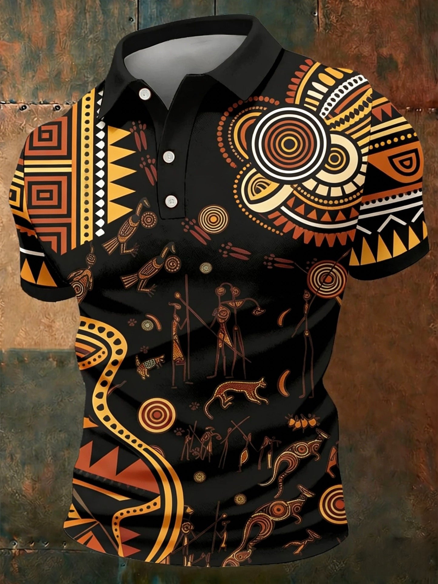 Men's AU Aboriginal Culture Art NAIDOC Week Printed Casual Tops