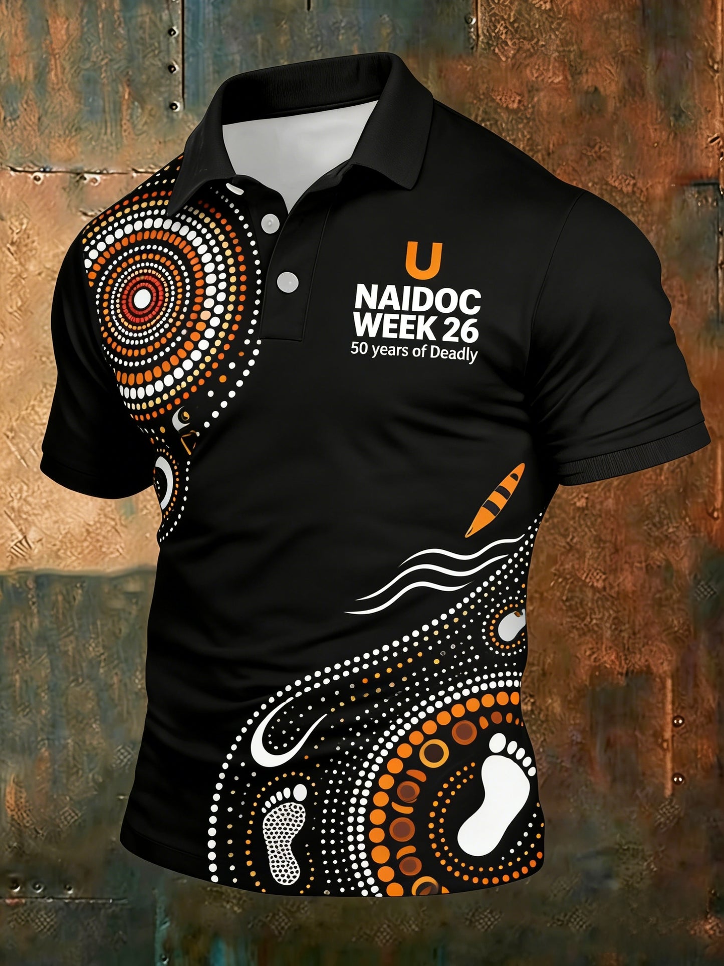 Men's AU Aboriginal Culture Art NAIDOC Week Printed Casual Tops