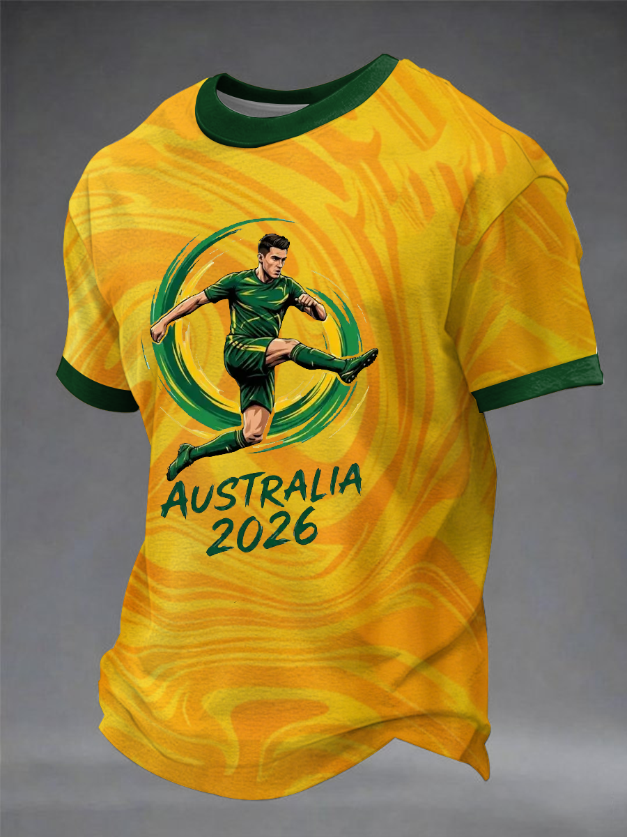 Men's Australian football Lover short sleeves t-shirt