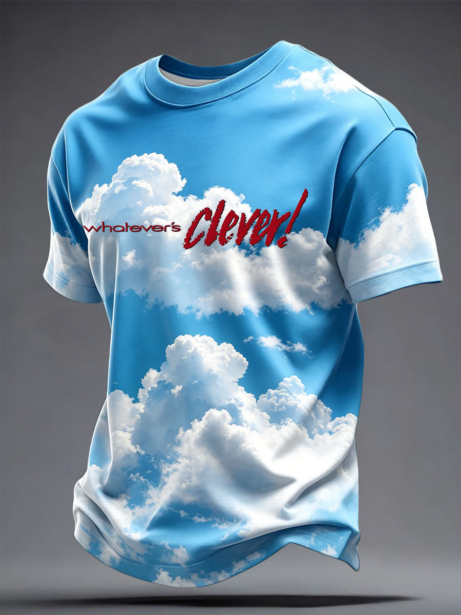 Men's Whatever's Clever Music Lover Printed T-shirt