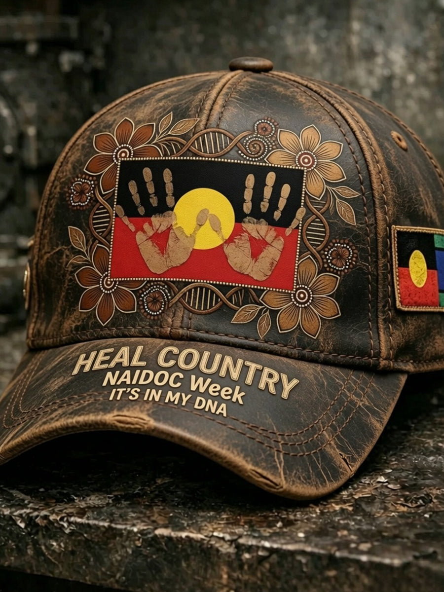 Unisex Retro Australian Art Print Casual Hat