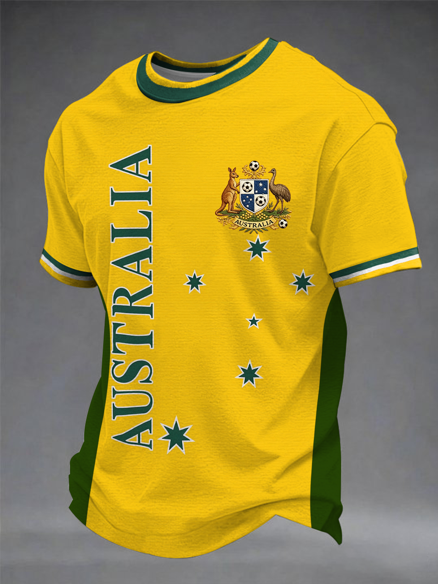Men's Australian Football lover Printed short sleeves t-shirt
