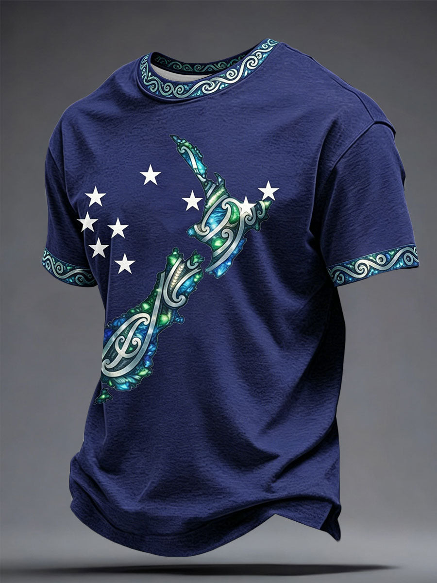 Men's Maori Art Matariki Printed T-shirt