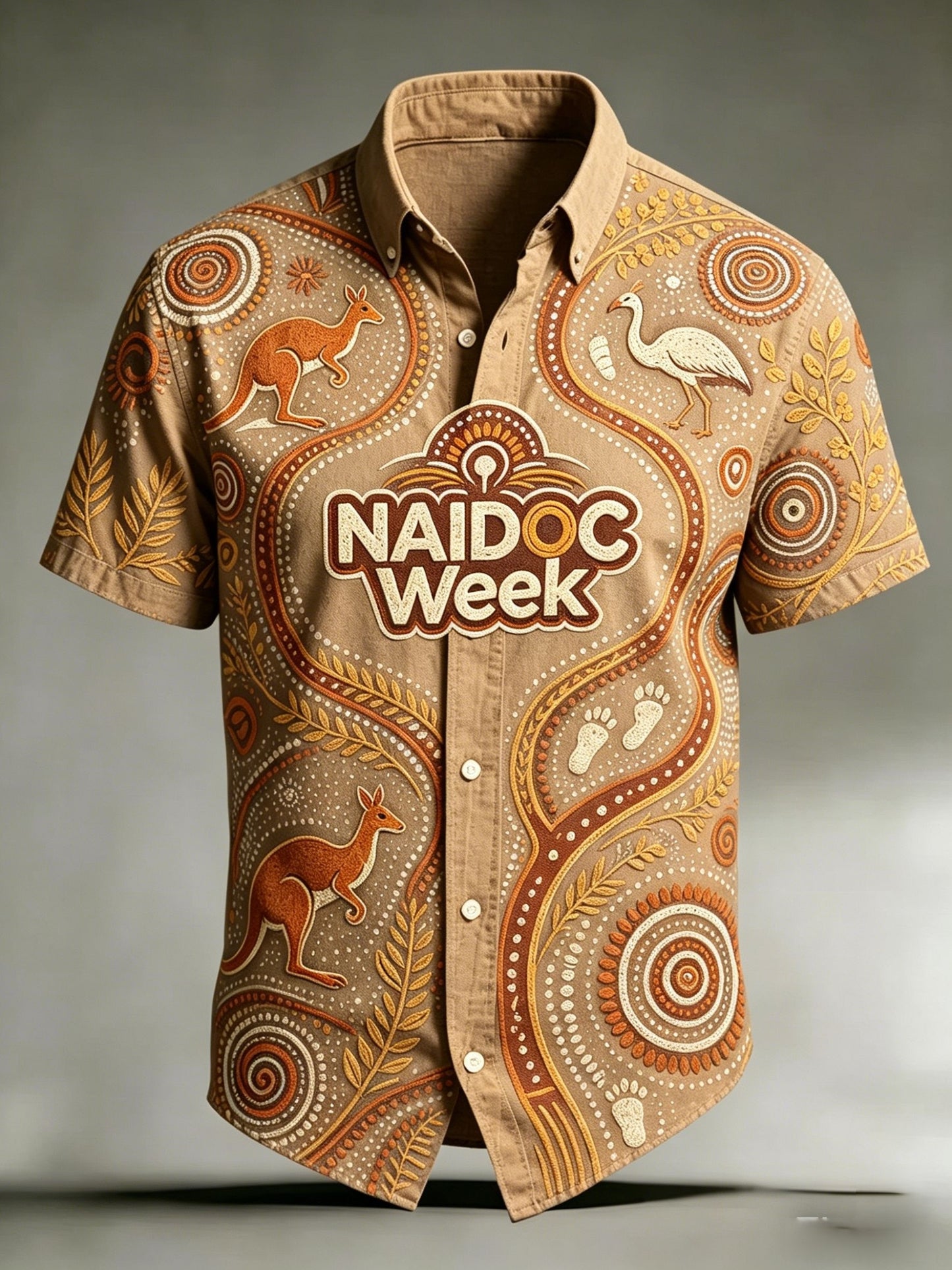Men's AU Aboriginal Culture Short-Sleeve Shirt