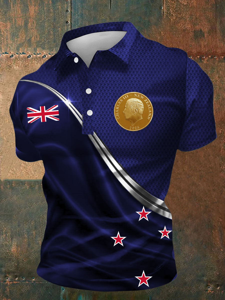 Men's NZ KIng's Day Printed Casual Tops