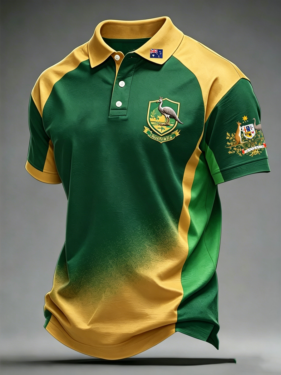 Men's Australian Football lover Print polo shirt