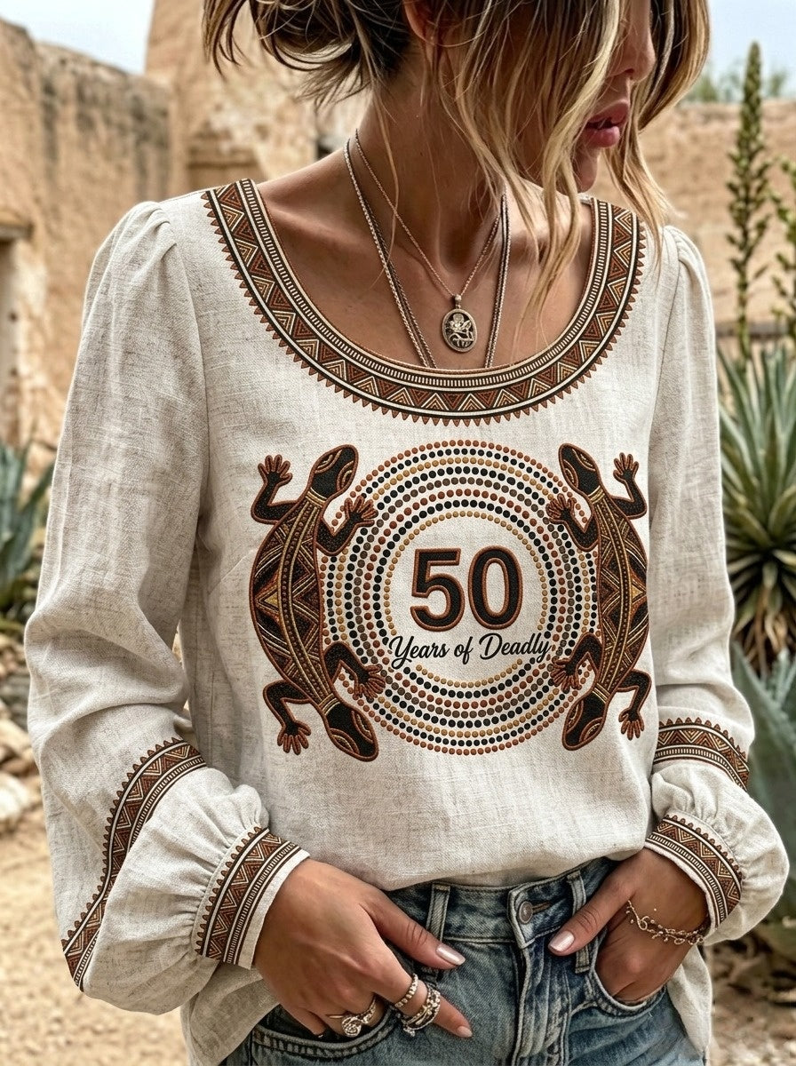 Women's AU Aboriginal Art NAIDOC Week Printed Top