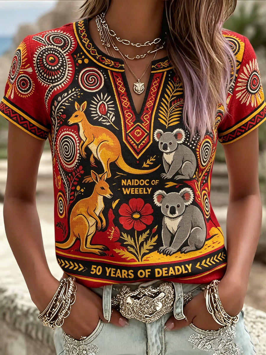 Women's Australia's NAIDOC Week Cotton-Linen Shirt