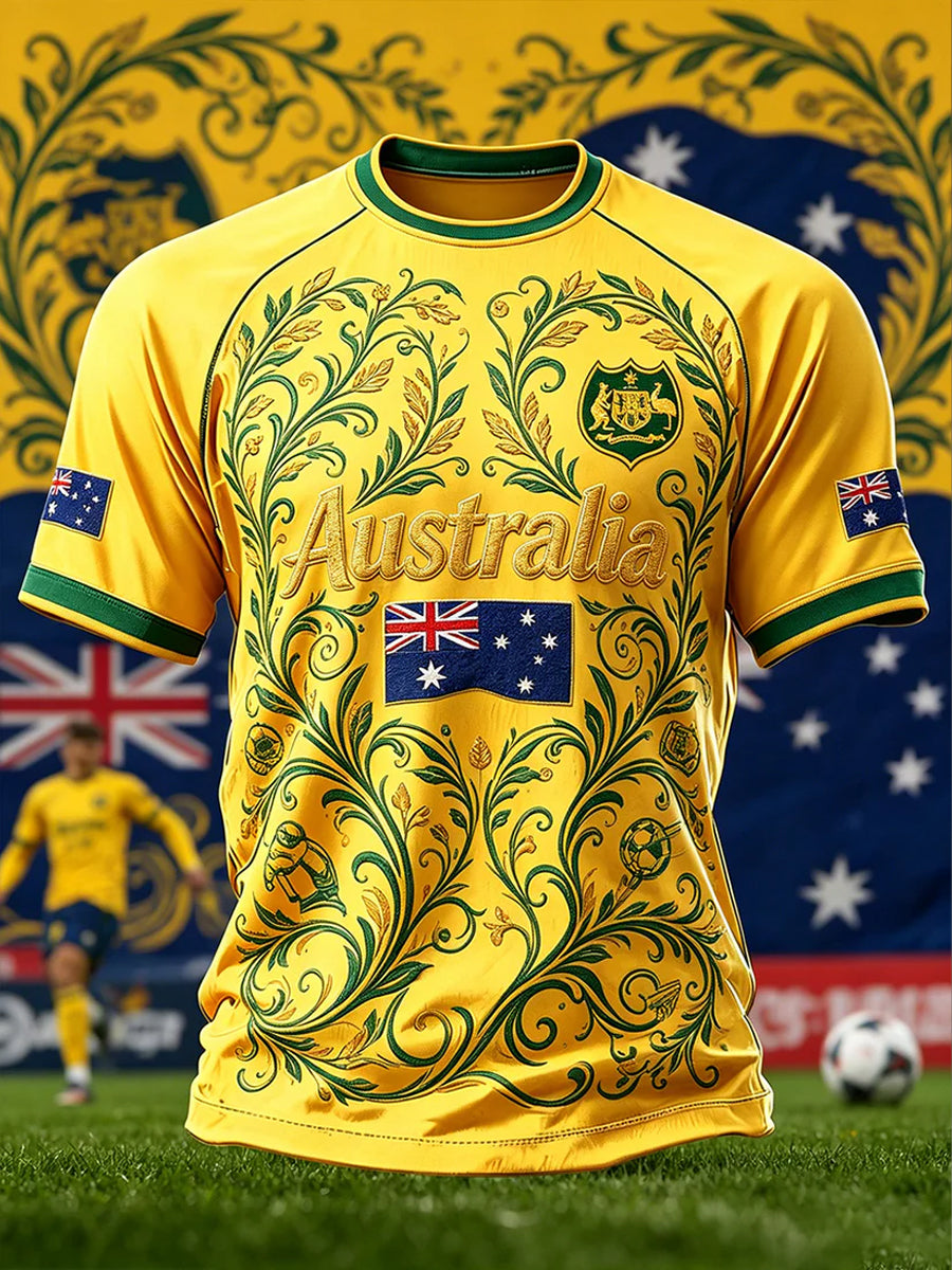 Men's Australian football Lover short sleeves t-shirt